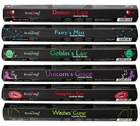 STAMFORD 37343 Mythical Variety Set Incense 6 Packs x 15 Sticks, Resin, Black, One Size
