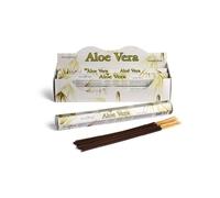 Stamford Aloe Vera Incense Sticks - 6 Packs (120 Sticks Total) with JRose Burner - Fresh, Calming & Refreshing Aroma - Ideal for Relaxation, Meditation, Yoga, and Home Fragrance