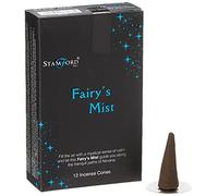 Stamford Black Incense Cones Fairys Mist - 12 Packs x 15 Cones