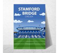 Stamford Bridge Stadium Poster, Chelsea FC Wall Art, Framed or Print Only (A4 Print Only, Unframed)