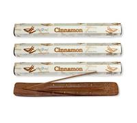 Stamford Cinnamon Incense Sticks - Pack of 3 | With Nakshatra Incense Stick Holder | For Aromatherapy, Meditation, Relaxation, Spa, Yoga