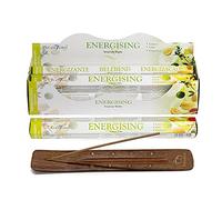 Stamford Energising Incense Sticks - 6 Pack of Fragrances With Retailers Incense Stick Holder| Each Box 20 Joss Stick Long Burning House Aroma Hex | For Meditation Yoga Aromatherapy By Retailers®