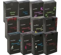 Stamford Fantasy Incense Cones 12 Pack Set (12 Cones Each) - Mixed Fragrances Including Dragon’s Fire, Unicorn’s Grace, Mermaid’s Love - With JRose Trolley Coin Keychain