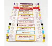 Stamford Hand-Rolled Masala Incense Sticks Set - 12 Assorted Fragrances with Jrose Incense Burner - 12 Packs (15g Each) - Relaxing & Aromatic Scented Sticks for Meditation Yoga and Home Fragrance