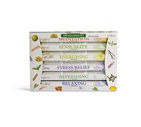 Stamford INC. 37322 Premium Aromatherapy Hex Range Sticks-Relaxing, Stress Relief, Meditation, Refreshing, Sensuality & Energising Incense Gift Pack, Black, One Size