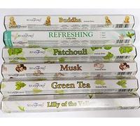 Stamford Incense Sticks - Lily, Patchouli, Green Tea, Musk, Refreshing, Buddha with JRose Magnetic Souvenir by Sterling Effectz(B10)