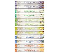 Stamford London 37334 Aromatherapy Variety Set Incense Sticks - 12 Packs x 20 Sticks, Black