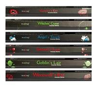 Stamford London 37344 Mythical Variety Set Incense Sticks - 6 Packs x 15 Sticks, Black