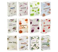 Stamford London 37367 Floral Variety Set Incense Cones - 12 Packs x 15 Cones, Black