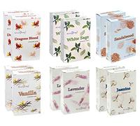 Stamford London Variety Premium Incense Cones - Vanilla, Sandalwood, Lavender, Dragon's Blood, Jasmine, White Sage Pack- Multi Color(Each Cone 2 Pack)(Total 12 Pack)