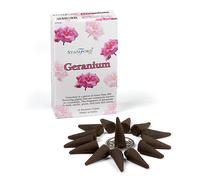 Stamford Premium Incense cones 15 Cones x 6 Packs, Scented Cones for Meditation & Relaxation, Lavender, Sandalwood, Vanilla, Long-Lasting Fragrance (Geranium Cones)