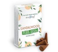 Stamford Premium Plant-Based Incense Cones - Long-Lasting Sandalwood Aroma
