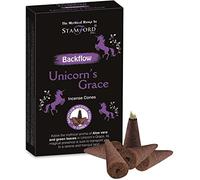 Stamford Unicorn’s Grace Backflow Incense Cones - 3 Pack Set (36 Cones) - Aloe Vera & Green Leaves Scent - Mystical Fragrance for Meditation, Relaxation, Gift Use - Back Flow Burner Required