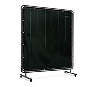Stamos Welding Group SWS05 Welding Screen with Frame 174 x 174 cm Welding Curtain Vinyl Welding Curtain (Vinyl Plastic 0.4 mm, UV Resistant, 4 Castors, Brakes)