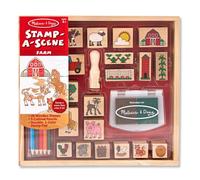 Melissa & Doug Stamp A Scene Farm | Arts & Crafts | Stamp Sets & Stencils | 4+ | Gift for Boy or Girl