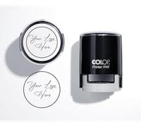 Stamp by Me | Logo Stamp for Business Customized | Custom Stamps for Business Logo or Design (Logos, Packaging, take Away Company, baptisms, Birthdays) | Round (1.6") | Rubber Stamps