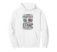 Stamp Collecting I’m Not Perfect But My Stamp Collection Is Pullover Hoodie