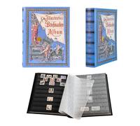 Stamp Collector's Album with 60 Black Refill Sheets Heritage Design II
