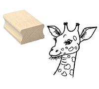 Stamp Cute Giraffe Head Design Stamp Made of Beech Wood
