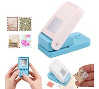 Stamp Cutter Punch, Paper Punches For Crafts, Square Hole Punch, 1x0.8 Inch Durable & Compact Rectangular Stamp Puncher, For Sorting Files, Diy Tab Making, Scrapbooking, Card Making (1 pcs)