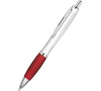 Stamp Design 4U Full Colour Printed Personalised Contour Pens Promotional *Qty - 100* - RED PEN GRIPS