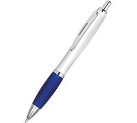 Stamp Design 4U Full Colour Printed Personalised Contour Pens Promotional *Qty - 30* - BLUE PEN GRIPS