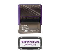 Stamp Design 4U Imprint 12 48x18mm 1 Line Personalised Stamp Premium Custom Made Self-Inking Business Address Rubber Stamp with Violet Ink
