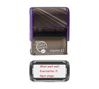 Stamp Design 4U Imprint 12 What Went Well, Even Better if, Next Steps School Education rewarding Marking Stamp