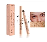 Stamp Freckle Pen Natural Looking Fake Freckle Makeup Pen, Waterproof Long-Lasting & Quick-Drying 3D Freckle Stamp Pen, Easy Sunbathing Look