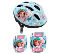 Stamp Frozen II Combo (Helm + Elbow & Knee Pads), Girls, Blue, 50/56 cm