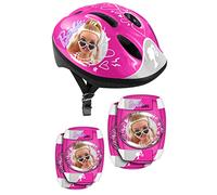 STAMP Helmet + Elbow & Knee Pads Barbie Girl, Pink, 50-56cm