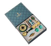 Stamp Making Kit - Letter Seal Kit, Complete Envelope Sealing Set, Wooden Handle With Brass Stamp, Smooth Wooden Handle | D Seal Decorative Accessories