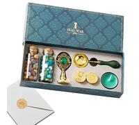 Stamp Making Kit - Letter Seal Kit, Complete Envelope Sealing Set, Wooden Handle With Brass Stamp, Smooth Wooden Handle | D Seal Decorative Accessories