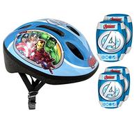 Stamp - Marvel Avengers AV299507 Protective Set Including Helmet + Knee Pads and Elbow Pads - Blue (52-56)