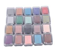 Stamp Pads Retro Style, DIY Fine Sponge Finger Craft Ink Pad, 20 Colors High Saturation Portable Stamp Pads for Art Project, Lightweight Ink Pads with Vintage Color Pigment Inks fo