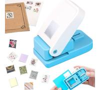 Stamp Paper Punch | Rectangular Postage Stamp Shape Craft Hole Punches | Portable Lever Action Craft Punch | Scalloped Edge Rectangle Handmade Hole Puncher for Paper Crafting Scrapbooking DIY Crafts