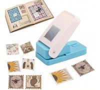 Stamp Punch, 1.5*1.5inch Stamp Puncher Rectangular Postage Stamps Punches, Stamps Shaped Paper Punch, Lever Paper Punches for Crafting,Craft Cutter Hole Puncher for Scrapbooking Journaling Card Making