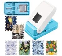 Stamp Punch, Stamp Cutter, Square Hole Punch, Rectangular Postage Stamp Pun-ch, NlsqUK Stamp Rectangle Paper Pun-ch, 1x0.8inch Lever Action Craft, for Card Making, Scrapbooking, Diy Make