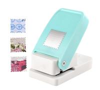 Stamp Puncher, Square Rectangle Lever Action DIY, 1 Piece, Postage Stamp Paper Punch, Card Making Paper Punch, Steel Construction, For Scrapbooking Journal Album