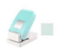 Stamp Puncher, Square Rectangle Lever Action DIY, PP, Postage Stamp Shaped Paper Punch, Scalloped Edge Cutter, Craft Hole Punch, For Scrapbooking Card Making Journal Album Photo