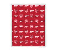 CHARACTER WORLD Official Arsenal FC Fleece Sherpa Throw Blanket | Super Soft, Football Combo Design | Warm Super Soft Feel Red Throw | Perfect for Home, Bedroom, Sleepovers & Camping