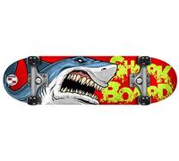 Stamp Skateboard 28 x 8 Shark Skids Control, JS102310, RED, 28 x 8 Inches