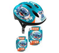 STAMP ST626507 Combo (Helmet + Knee & Elbow Pads) Youth Unisex, Blue, 50-56 cm