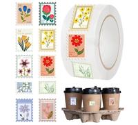 Stamp Stickers, Postage-Style Adhesive Labels, 500 Pieces for Scrapbook, ing, Junk Journal Crafts, Planners, Mail Packaging, Business Cards, and Custom Water Bottle