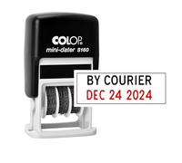 Stampcrafters Colop S160 Date Stamp with Phrase by Courier Self Inking Rubber Dater Stamp Business Custom Stamp Office Stationery