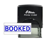 Stampcrafters Shiny S-842 Booked Self Inking Office Stamp Refillable Personalized Rubber Stamp.