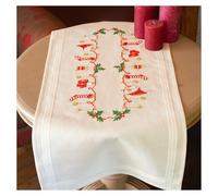 VERVACO (3PL) Stamped Cross Stitch Christmas, Cotton, ca. 40 x 100 cm / 16"x 40"