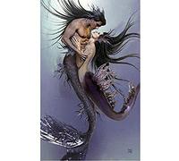 Stamped Cross Stitch Kit for Adults Beginners Pair of Mermaids 16X20 inch 11CT Counted Cross Stitch Embroidery Kits For living room bedroom art decoration Perfect Valentine's Day Gift