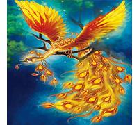 Stamped Cross Stitch Kit with Fabric DIY Embroidery Kits for Beginners Children & Adults with 11CT Printed Pattern Animal Phoenix 40 * 50cm