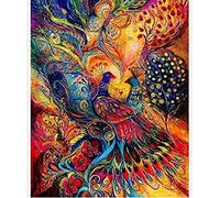 Stamped Cross Stitch Kit with Fabric DIY Embroidery Kits for Beginners Children & Adults with 11CT Printed Pattern Animal Peacock 40 * 50cm